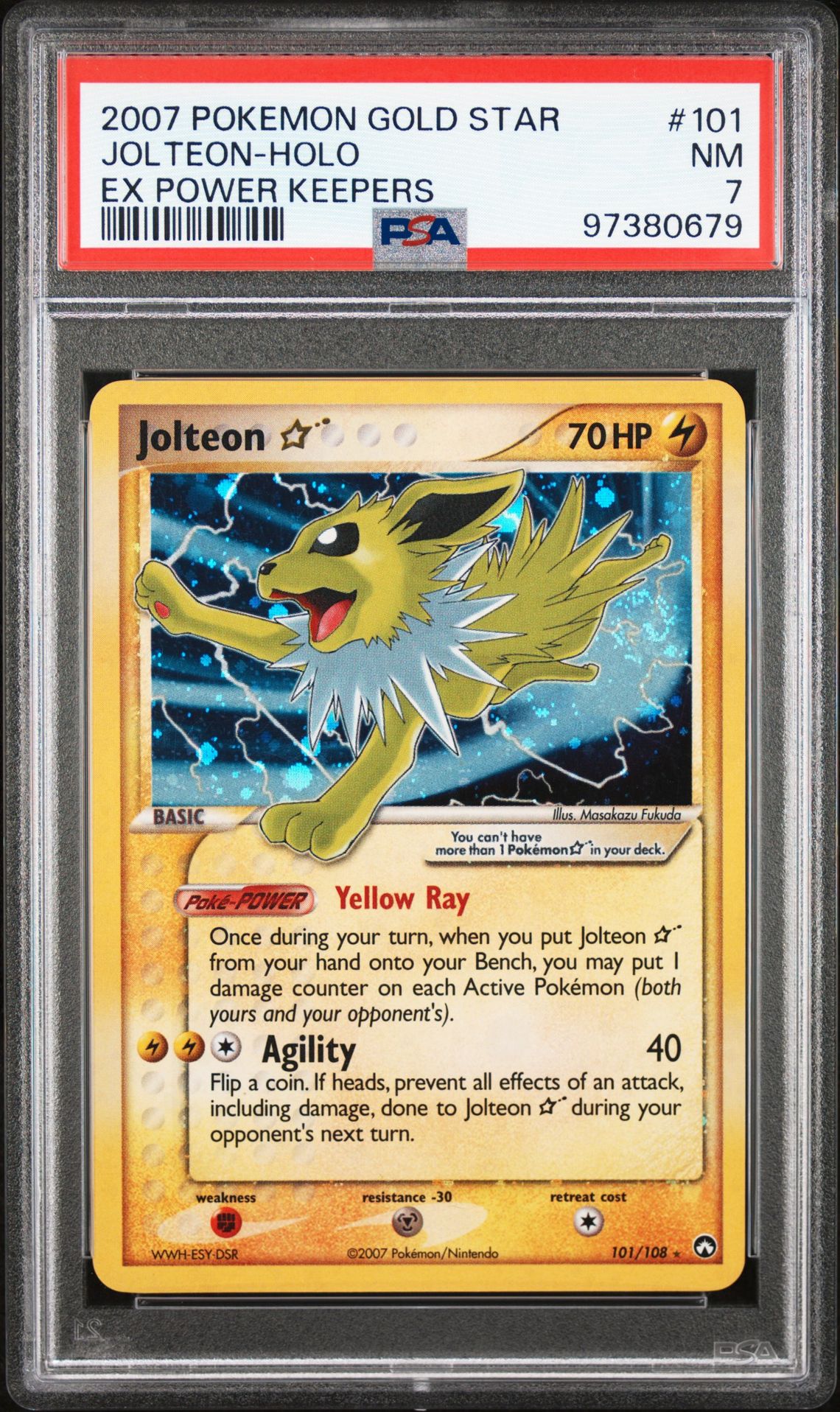2007 Pokemon POKEMON EX POWER KEEPERS #101 Jolteon-Holo front