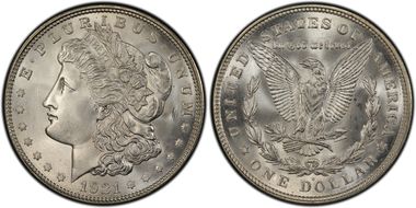 1921-D $1 MS66