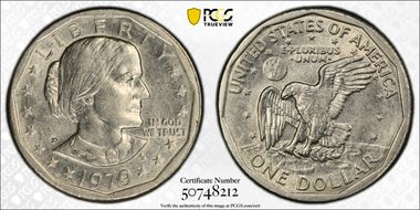1979-P SBA$1 Wide Rim, FS-301 AU58