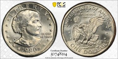 1980-D SBA$1 MS65