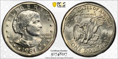 1981-D SBA$1 MS65