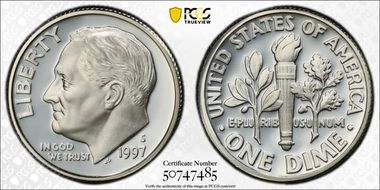 1997-S 10C Silver PR69DCAM