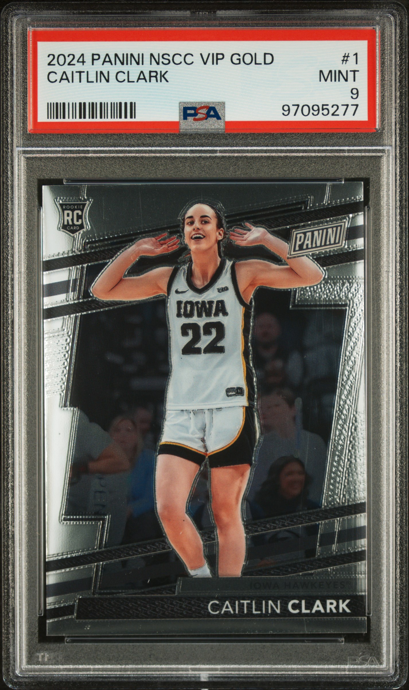 2024 Panini National Sports Collectors Convention Vip Gold Caitlin Clark #1 Mint 9 front