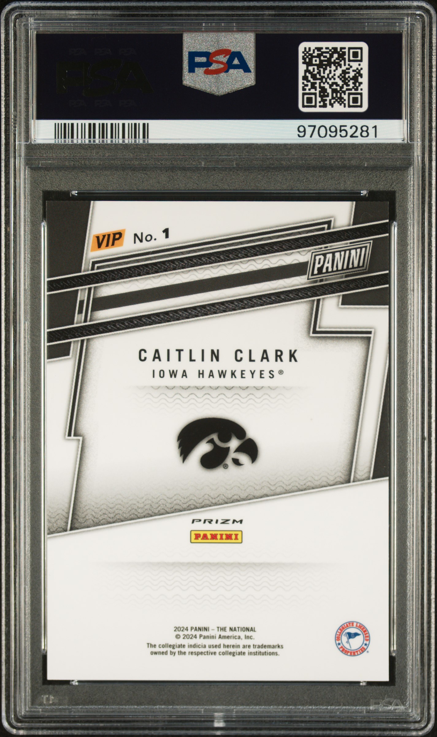 2024 Panini National Sports Collectors Convention Vip Gold Caitlin Clark #1 (Prizm) Nm-Mt 8 back