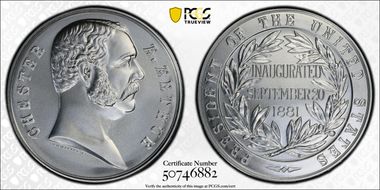 (2024-S) Medal Chester A. Arthur Silver Matte Finish MS70