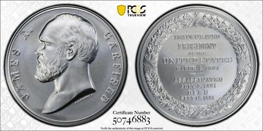 (2024-S) Medal James Garfield Silver Matte Finish MS70
