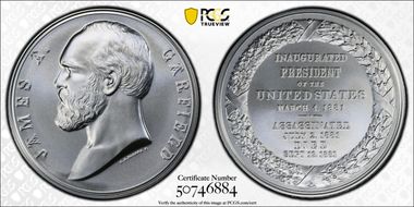 (2024-S) Medal James Garfield Silver Matte Finish MS70