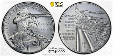(2024-P) Medal U.S. Army Matte 1 oz Ag MS70