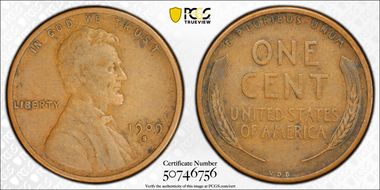 1909-S VDB 1C VF35BN