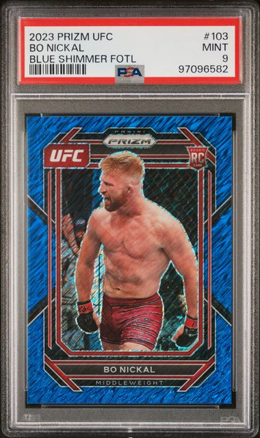 2023 Panini Prizm Blue Shimmer #103 Bo Nickal front