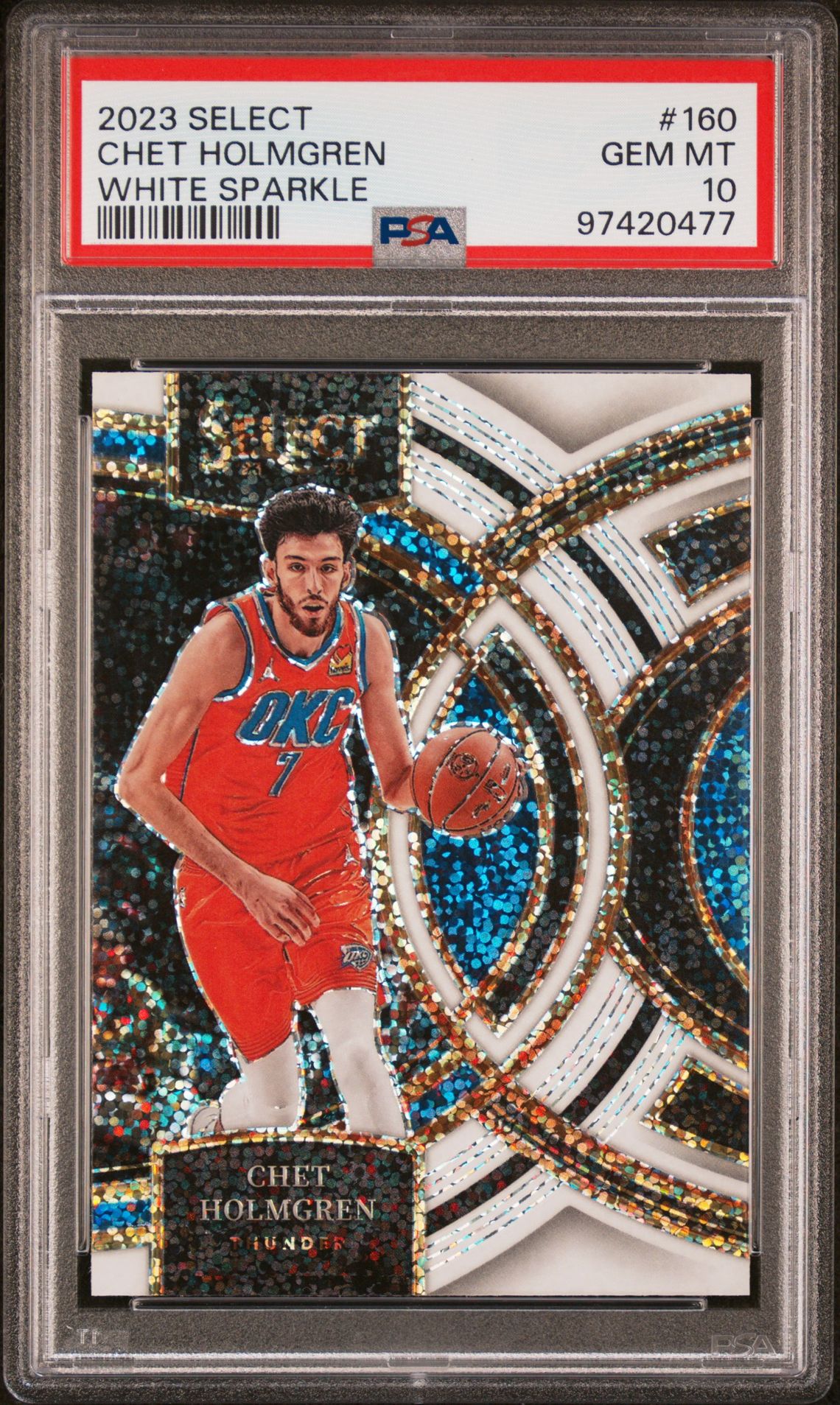 2023 Panini PANINI SELECT WHITE SPARKLE #160 Chet Holmgren front