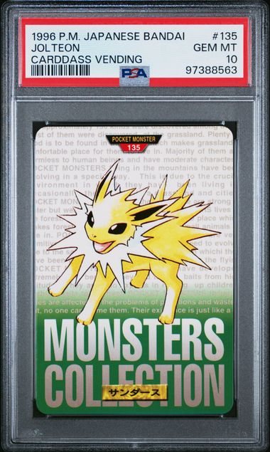 Jolteon card PSA 10, cert 97388563
