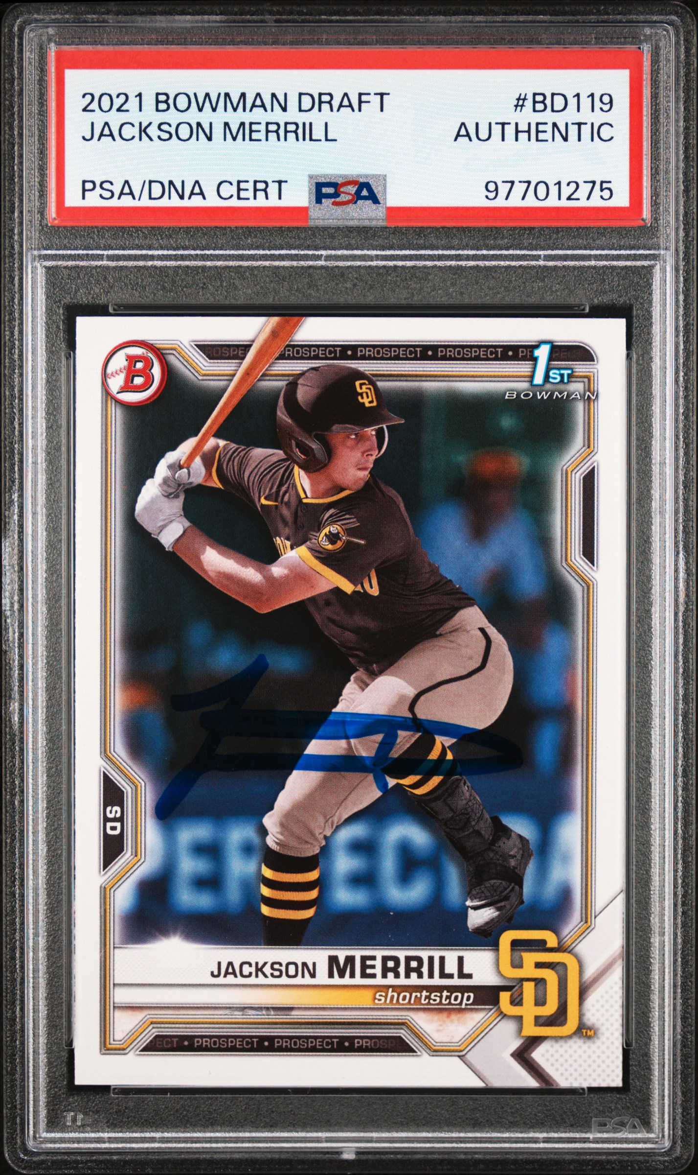 2021 Bowman Draft Jackson Merrill #Bd119 front