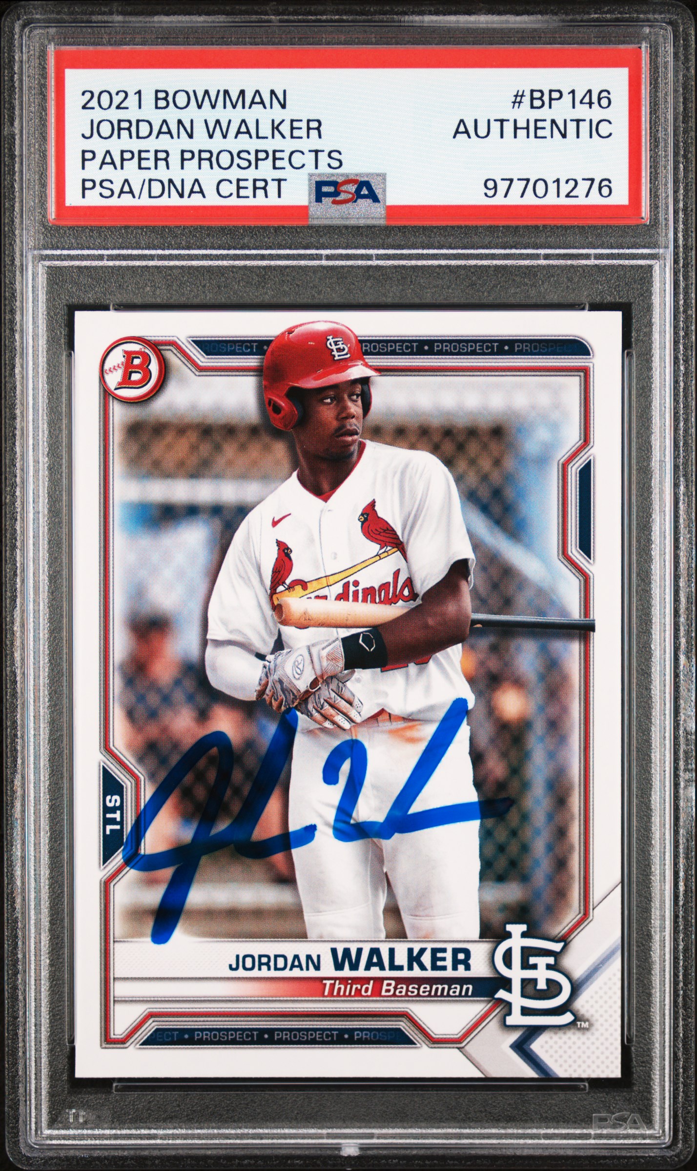 2021 Bowman Paper Prospects Jordan Walker #Bp146 (Paper Prospects) front