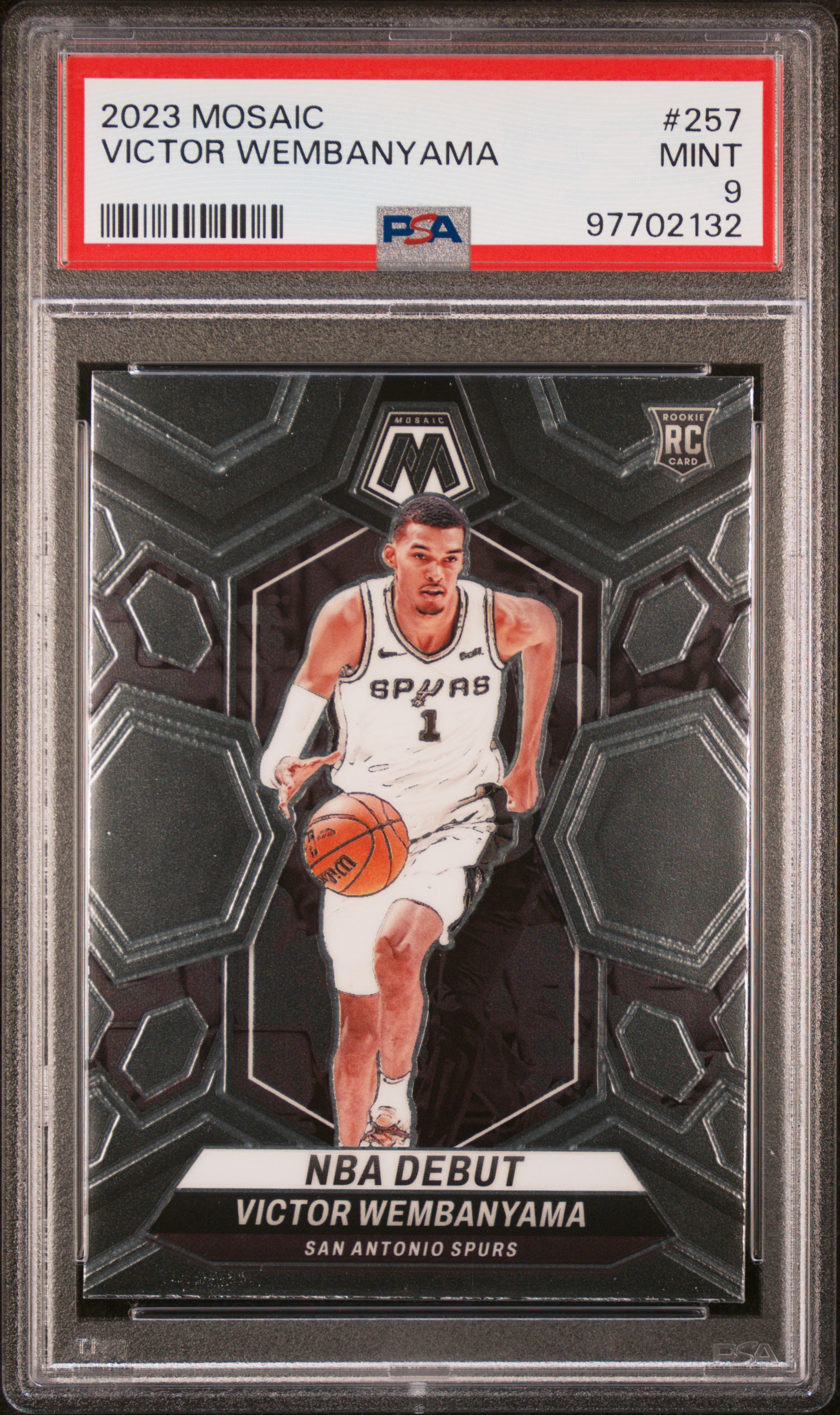 2023 Panini Mosaic Victor Wembanyama #257 Mint 9 front