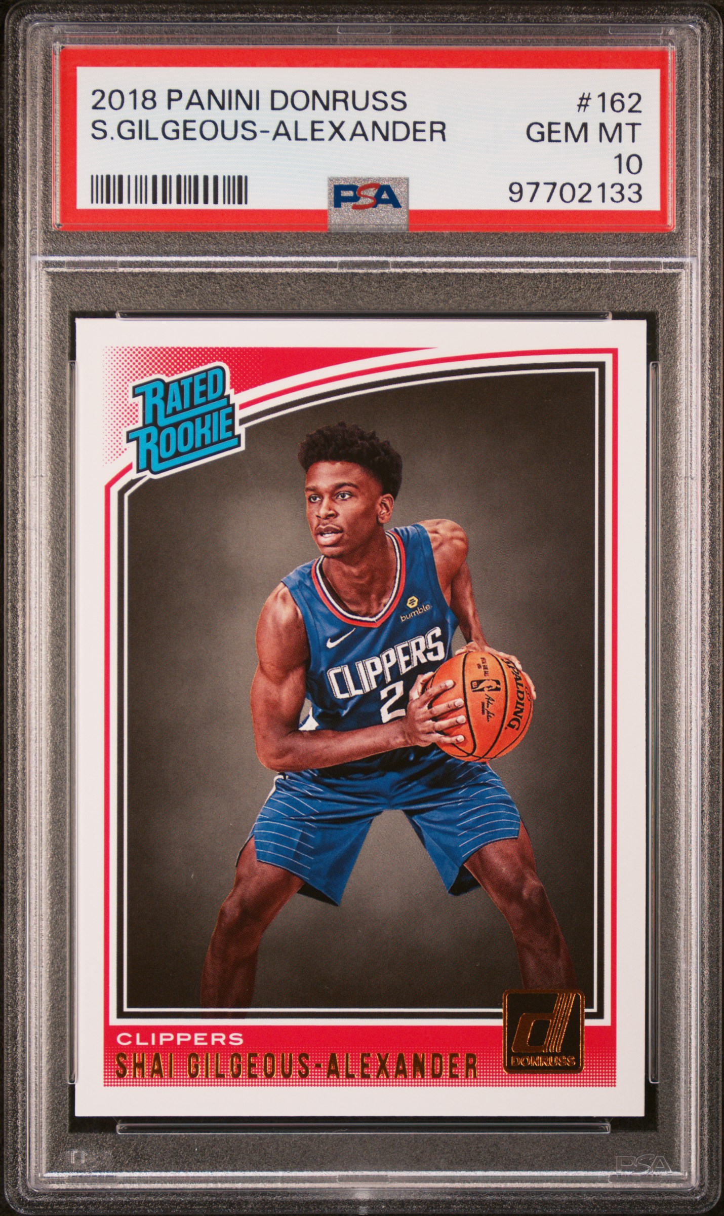 2018 Panini Donruss S.gilgeous-Alexander #162 Gem Mt 10 front