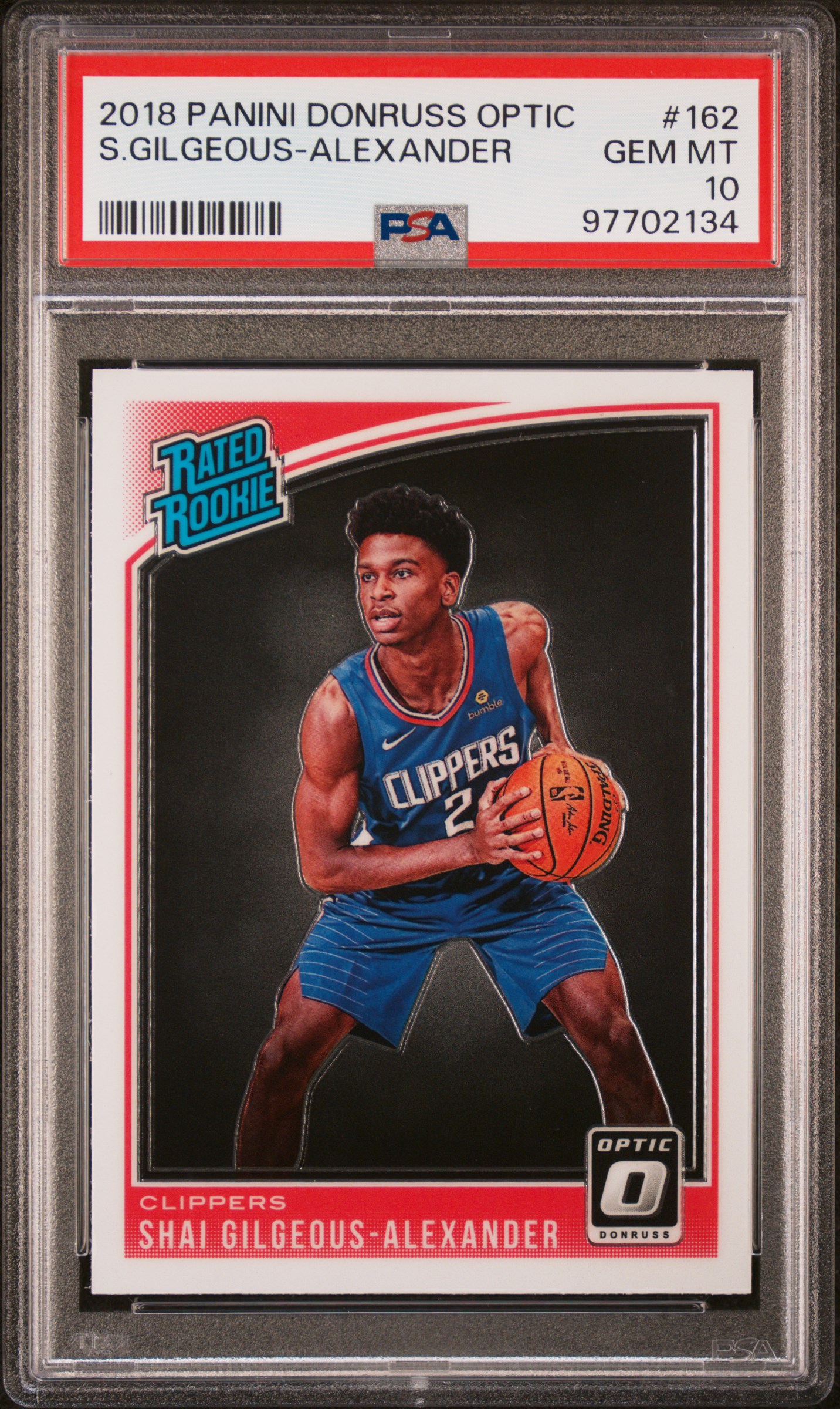 2018 Panini Donruss Optic S.gilgeous-Alexander #162 Gem Mt 10 front