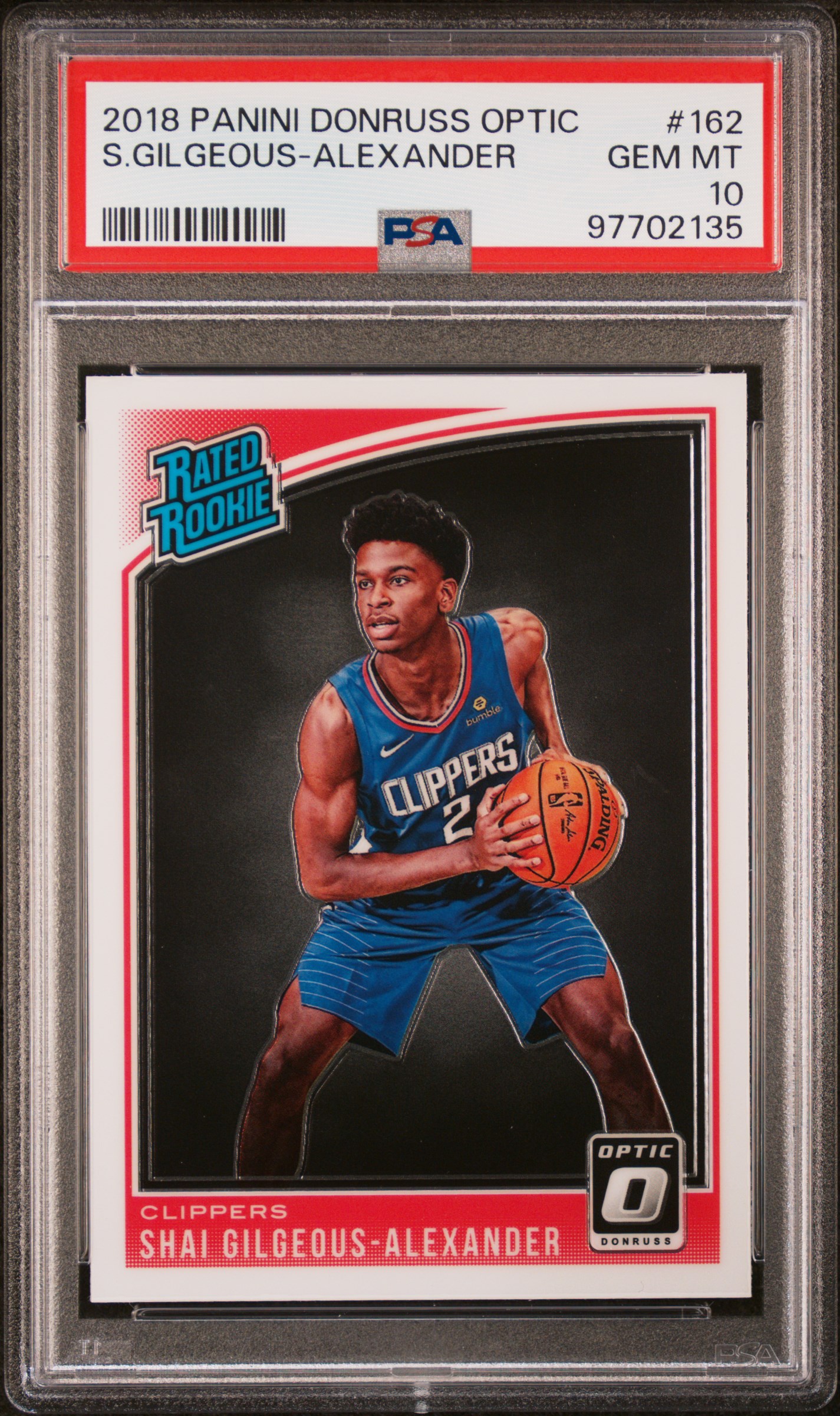 2018 Panini Donruss Optic S.gilgeous-Alexander #162 Gem Mt 10 front