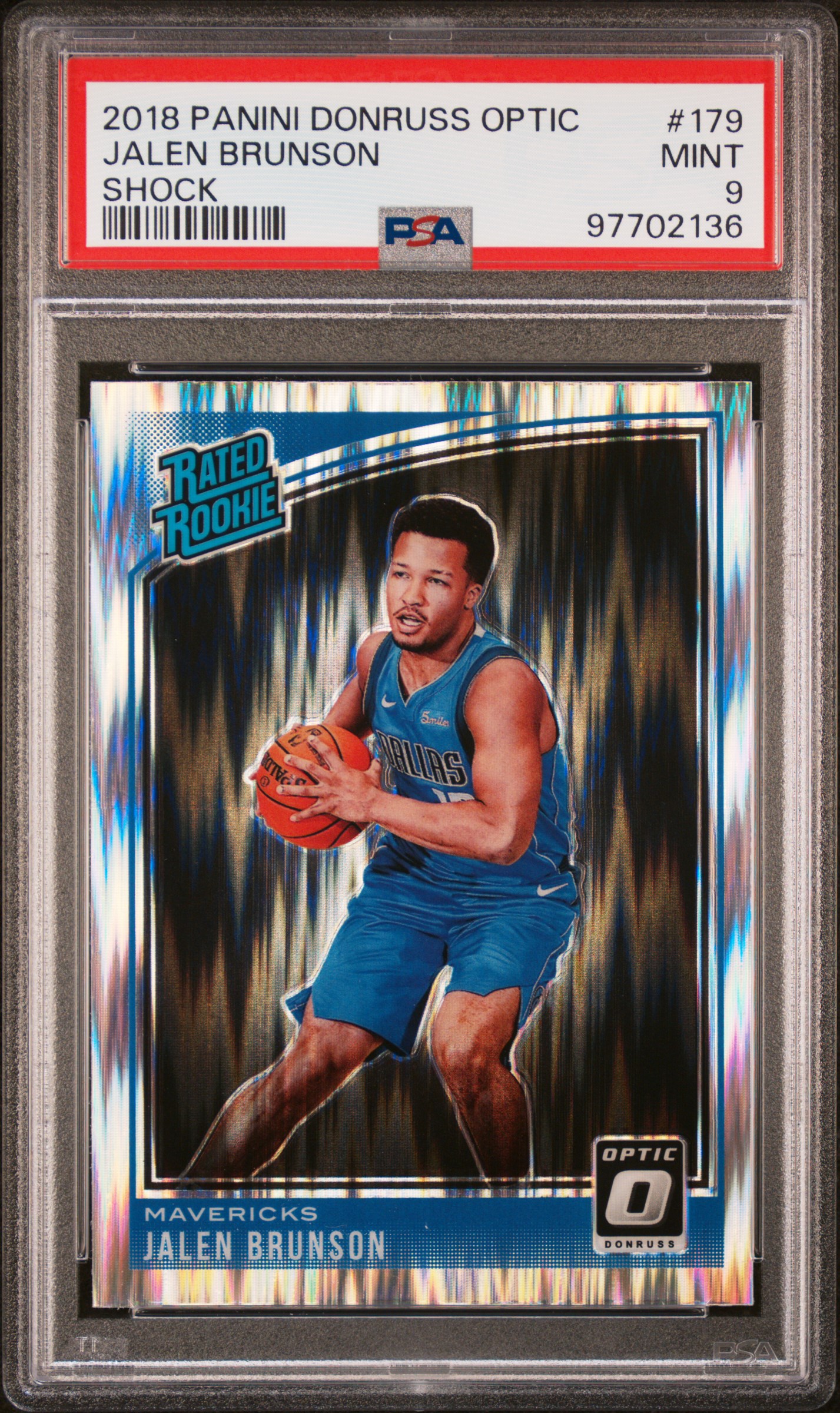 2018 Panini Donruss Optic Jalen Brunson #179 (Shock) Mint 9 front