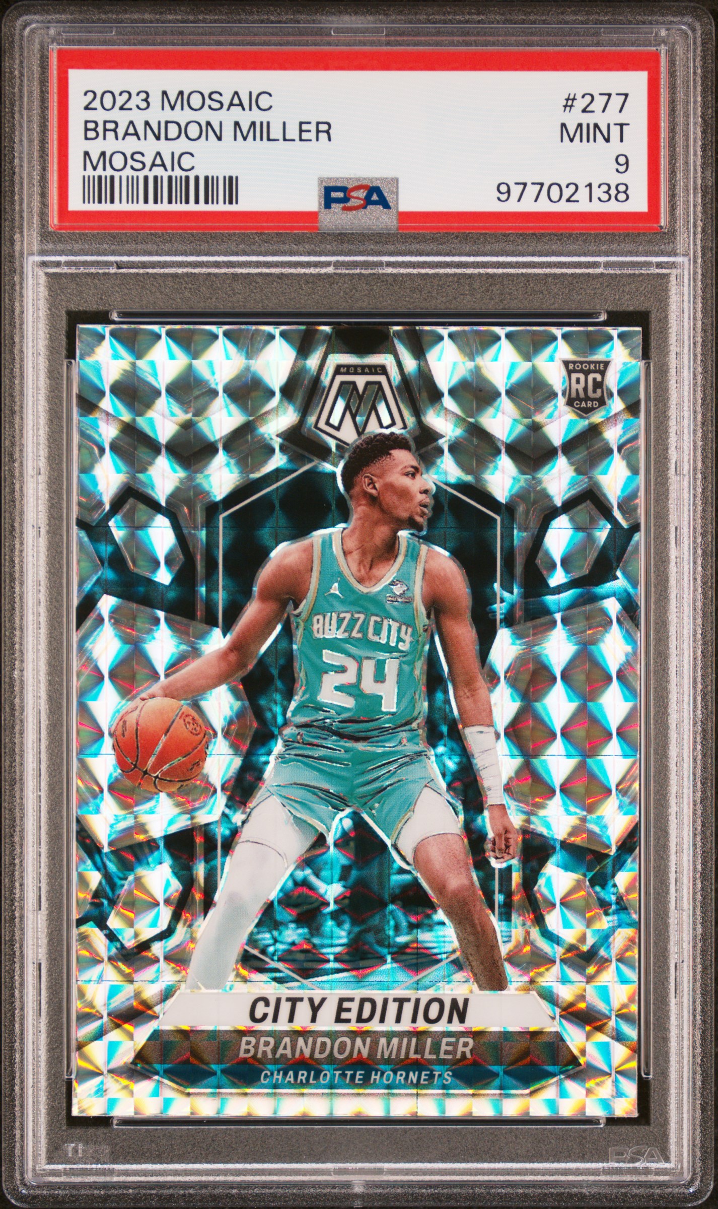 2023 Panini Mosaic Brandon Miller #277 (Mosaic) Mint 9 front