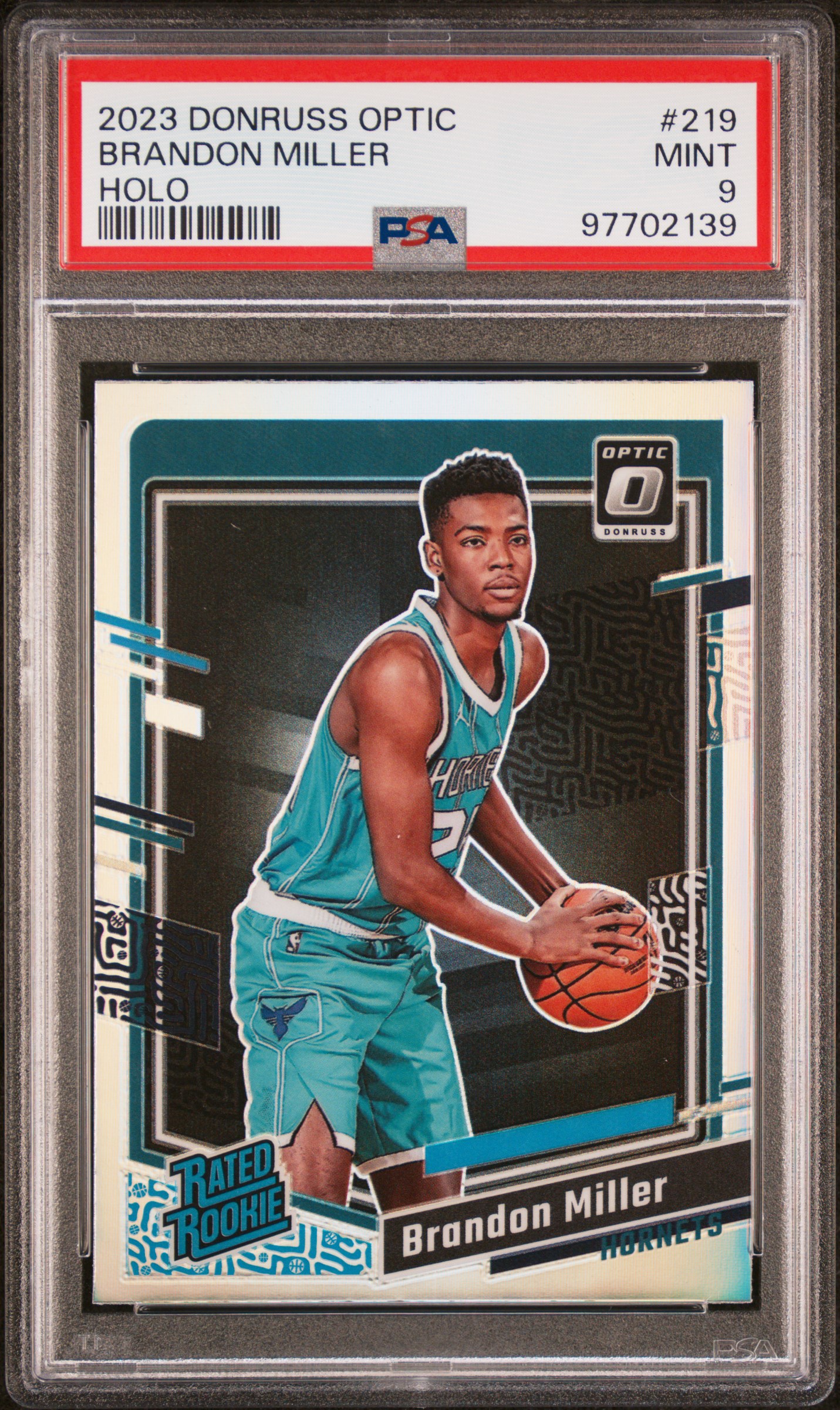 2023 Panini Donruss Optic Brandon Miller #219 (Holo) Mint 9 front