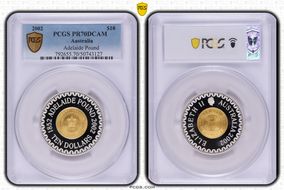 2002 $10 Adelaide Pound PR70DCAM