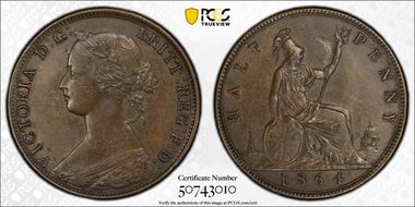 1864 1/2D S-3956 AU55BN