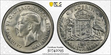 1942-S Florin KM-40  Ag MS64