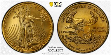 2002 $5 Gold Eagle MS69