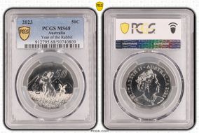 2023 50C Year of the Rabbit MS68