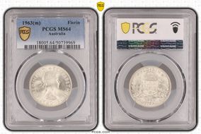 1963(m) Florin KM-60 Ag MS64