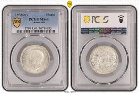 1938(m) Florin KM-40  Ag MS64