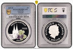 2007-P $1 Adelaide Discover Australia Colorized PR70DCAM