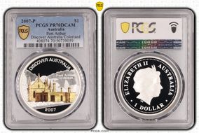 2007-P $1 Port Arthur Discover Australia Colorized PR70DCAM