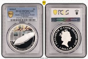 2010-P $1 Battle of Hampton Roads Colorized PR70DCAM