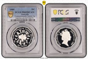 1989 50C Commonwealth Games Ag PR69DCAM