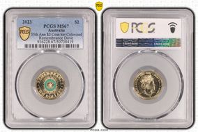 2023 $2 35th Ann $2 Coin Set Colorized Remembrance Dove MS67