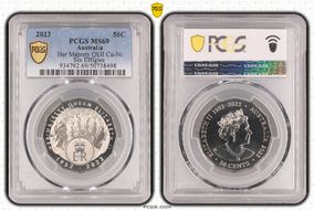 2023 50C Her Majesty QEII Cu-Ni Six Effigies MS69