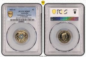 2021-C $2 Ambulance Service Colorized MS69