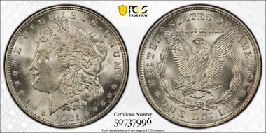 1921 $1 Morgan MS65+