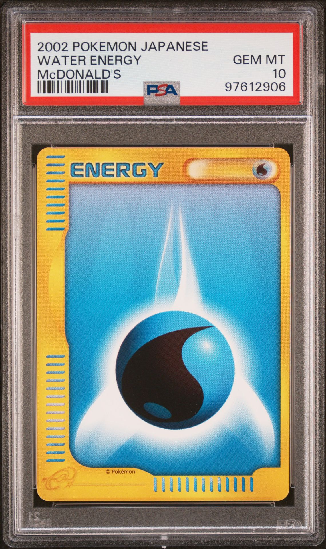 2002 Pokemon POKEMON JAPANESE MCDONALD'S Water Energy front