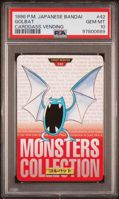 Golbat card PSA 10, cert 97800689
