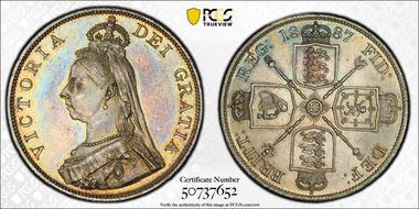 1887 Dbl Fl S-3923 Arabic 1 MS64