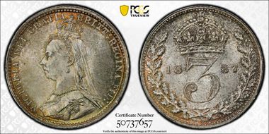 1887 3D S-3931 Jubilee Head MS66