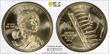 2024-P $1 Native American Position A First Strike MS68