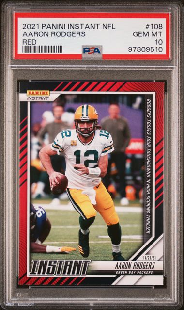 2021 Panini Green #108 Aaron Rodgers front