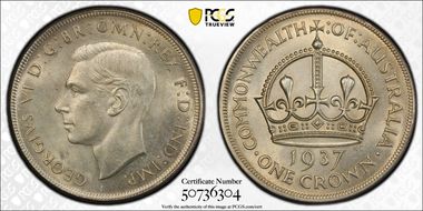 1937 Crown KM-34  Ag MS63
