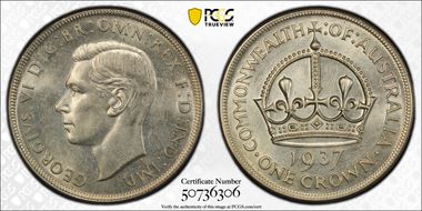 1937 Crown KM-34  Ag MS63