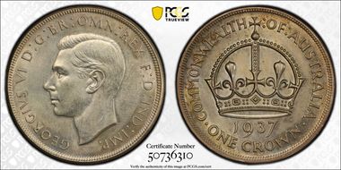 1937 Crown KM-34  Ag MS62