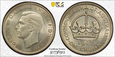 1937 Crown KM-34  Ag MS62